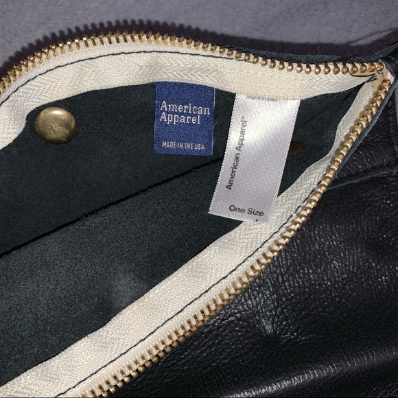 American Apparel Leather Foldable Clutch Bag - Picture 10 of 10